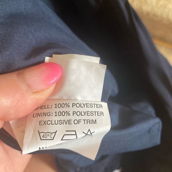 Mori Lee Bridesmaids Dress 686 Chiffon w Beaded Brooch Size 10 Navy Blue - Picture 7 of 7